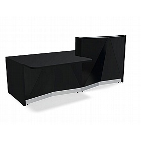 Alpa DDA Rectangular Glass Reception Desks - Reception Area