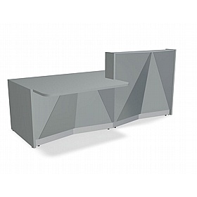 Alpa DDA Rectangular Glass Reception Desks - Reception Area