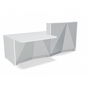 Alpa DDA Rectangular Glass Reception Desks - Reception Area