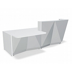 Alpa DDA Curve Glass Reception Desks - Reception Area