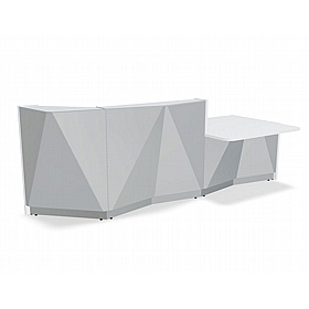 Alpa DDA Curve Glass Reception Desks
