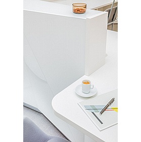 Alpa DDA Curve Glass Reception Desks - Reception Area