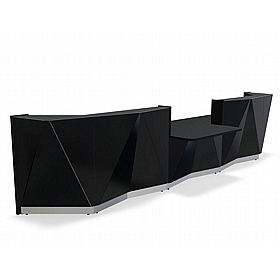 Alpa DDA XL Rectangular Glass Reception Desks