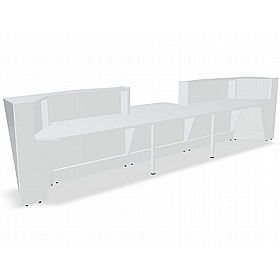Alpa DDA XL Rectangular Glass Reception Desks - Reception Area