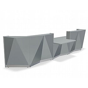 Alpa DDA XL Rectangular Glass Reception Desks - Reception Area