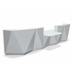 Alpa DDA XL Rectangular Glass Reception Desks - Reception Area
