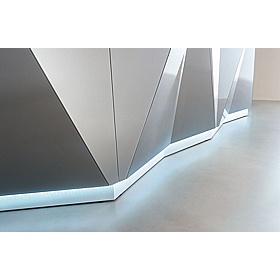 Alpa DDA XL Rectangular Glass Reception Desks - Reception Area