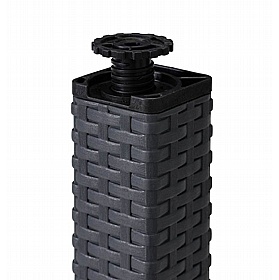 Canterbury Rattan Rectangular Polypropylene Bistro Table - Breakout & Canteen