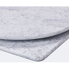 Bistro Square Solid Marble Breakout and Cafe Tables with Gold Base - Breakout & Canteen