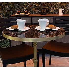 Bistro High Gloss Round Breakout and Cafe Tables - Breakout & Canteen
