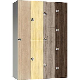 Pure Leisure Wet Area SGL Wood Effect Door Aluminium Lockers with Manual Combination Lock