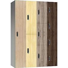 Pure Leisure Wet Area SGL Wood Effect Door Aluminium Lockers with Digital Combination Lock