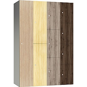 Pure Leisure Wet Area SGL Wood Effect Door Aluminium Lockers with Coin Return Lock
