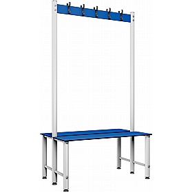 Pure Aquabench Wet Area Double Sided Changing and Cloakroom Bench Seats with Hooks - School Furniture
