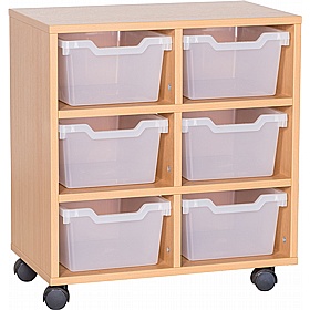 Cubby Double Column 6 Deep Tray Storage