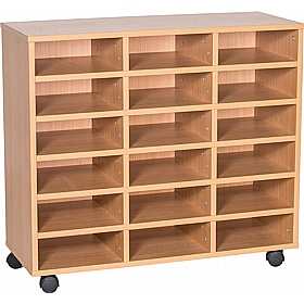 Cubby Triple Column 18 Shallow Tray Storage - School Furniture