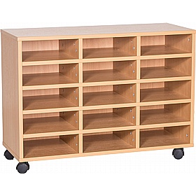 Cubby Triple Column 15 Shallow Tray Storage - School Furniture