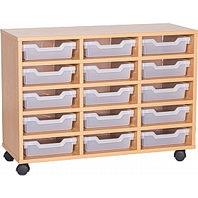 Cubby Triple Column 15 Shallow Tray Storage