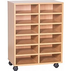 Cubby Double Column 12 Shallow Tray Storage - School Furniture