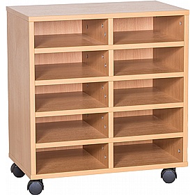 Cubby Double Column 10 Shallow Tray Storage - School Furniture