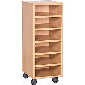 Cubby Single Column 6 Shallow Tray Storage - School Furniture