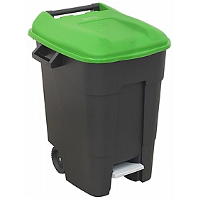 100L Refuse Wheelie Bins with Foot Pedal - Office Accessories
