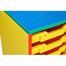 Colore Double Column 12 Shallow Tray Storage - School Furniture