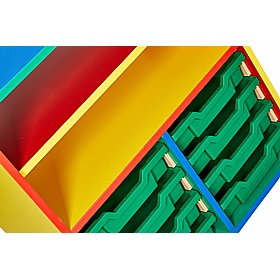 Colore Double Column 8 Tray Combination Storage - School Furniture