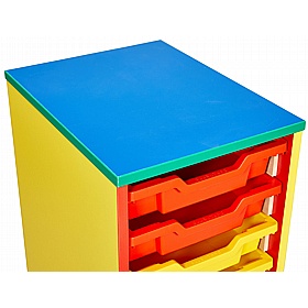 Colore Single Column 6 Shallow Tray Storage - School Furniture