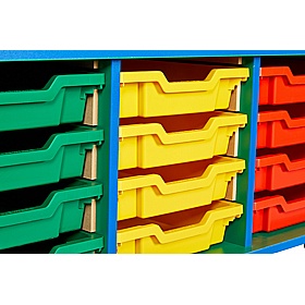 Colore Triple Column Kinderbox Shallow Tray Storage - School Furniture