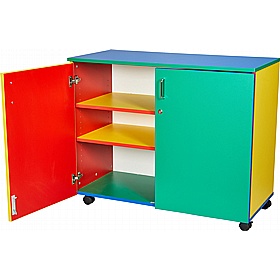 Colore Double Door School and Library Mobile Cupboards - School Furniture