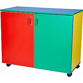 Colore Double Door School and Library Mobile Cupboards - School Furniture