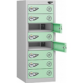 Pure Power Low 8 Compartment Laptop and Tablet Charging Lockers with Manual Combination Lock