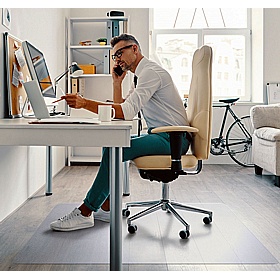 Valuemat Basic Rectangular Vinyl Chair Mat for Hard Floors