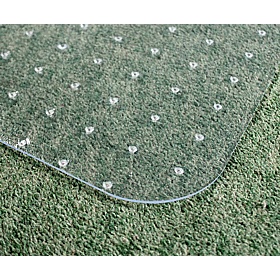 Valuemat Basic Rectangular Vinyl Chair Mat for Low Pile Carpets - Office Accessories