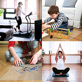 HomeMat Rectangular Vinyl Chair Mat for Hard Floors - Office Accessories