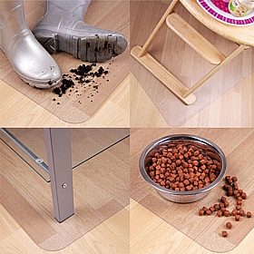 HomeMat Rectangular Vinyl Chair Mat for Hard Floors - Office Accessories