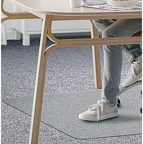 EcoTex Marvec Bio Carbon Neutral Rectangular Polycarbonate Chair Mat for Carpets