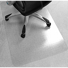 EcoTex Marvec Bio Carbon Neutral Rectangular Polycarbonate Chair Mat for Carpets - Office Accessories
