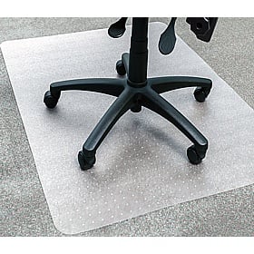 EcoTex Marvec Bio Carbon Neutral Rectangular Polycarbonate Chair Mat for Carpets - Office Accessories