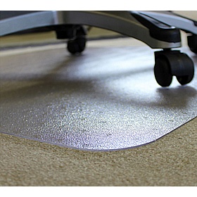 EcoTex Marlon BioPlus Carbon Neutral Rectangular Polycarbonate Chair Mat for Carpets - Office Accessories