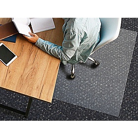 EcoTex Marlon BioPlus Carbon Neutral Rectangular Polycarbonate Chair Mat for Carpets