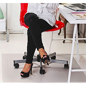 EcoTex Marlon BioPlus Carbon Neutral Rectangular Polycarbonate Chair Mat for Hard Floors