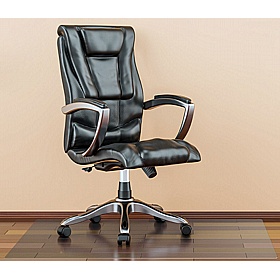 Cleartex Megamat Rectangular PVC Chair Mat for Hard Floors and Carpets - Office Accessories