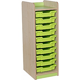 KubbyClass Library Single Column Shallow Tray Storage Unit - School Furniture