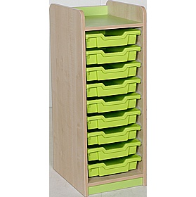 KubbyClass Library Single Column Shallow Tray Storage Unit - School Furniture