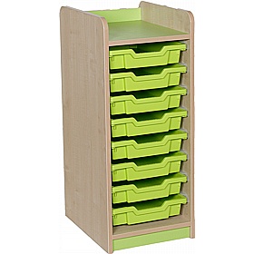 KubbyClass Library Single Column Shallow Tray Storage Unit