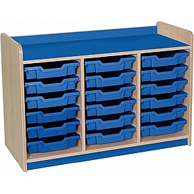 KubbyClass Library Triple Column Shallow Tray Storage Unit