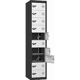 Pure Power 10 Compartment Laptop and Tablet Charging Lockers with Cam Lock - Office Storage