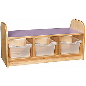 KubbyClass Early Years Nursery Low Level Open Back Storage Benches - School Furniture